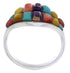 Silver Southwest Jewelry Turquoise Multicolor Ring Size 7-3/4 MX23479